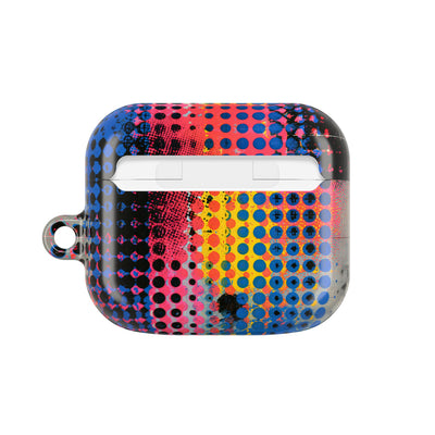 Chromatic Halftone Grid · Hard Case for AirPods & AirPods Pro · Blue