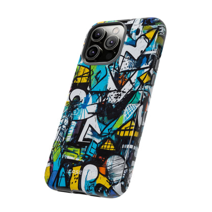 Weißes Ripple Drift iPhone 14 Pro Max Case - Tough