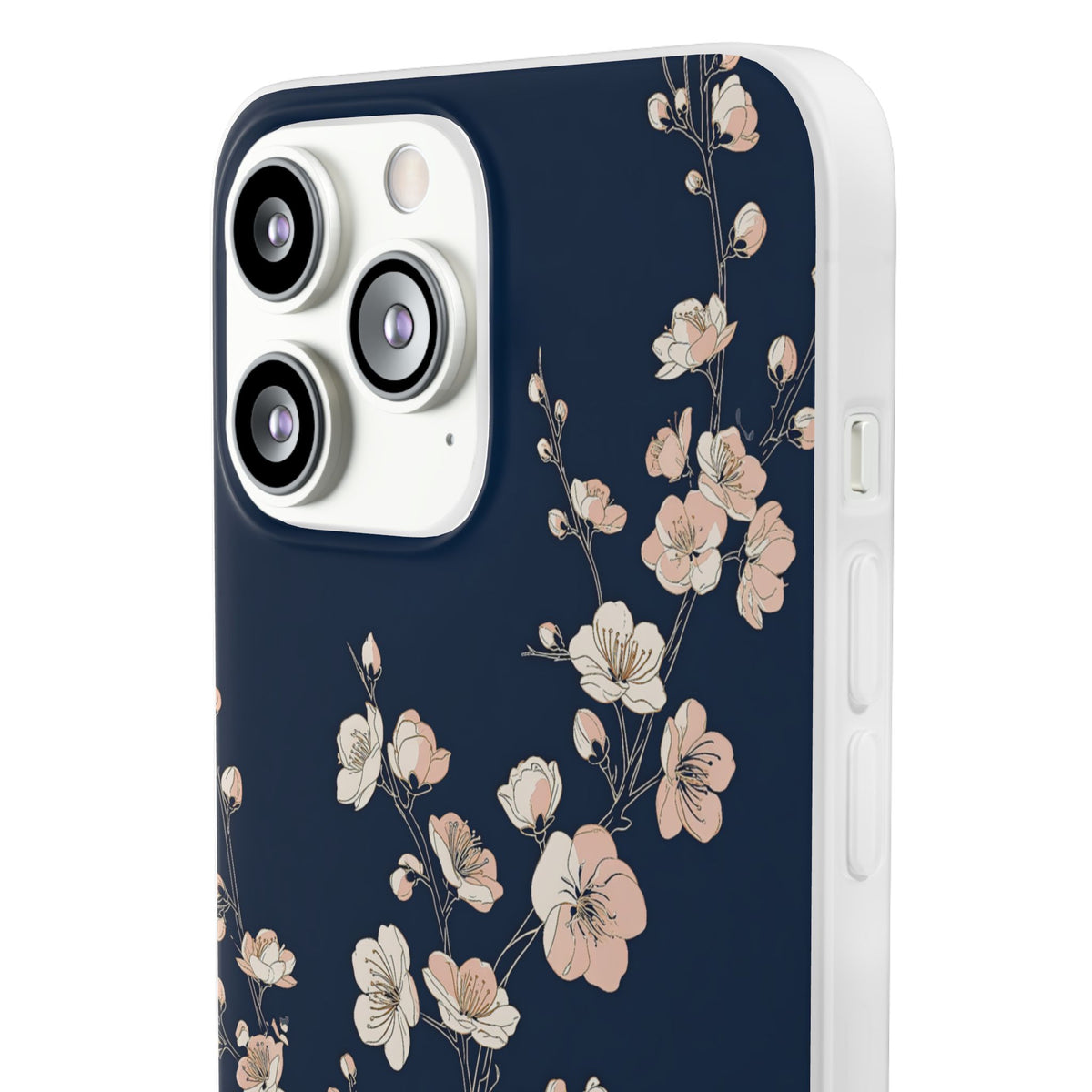 Midnight Plum Blossom · Lite Phone Case for iPhone ·  Blue