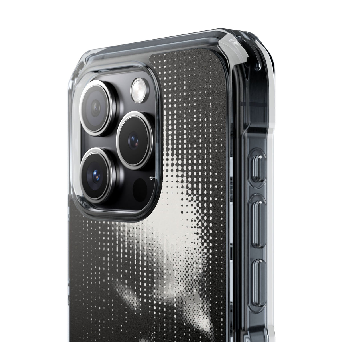 Raster Phantom · Clear Impact Magnetic Phone Case for iPhone ·  Black