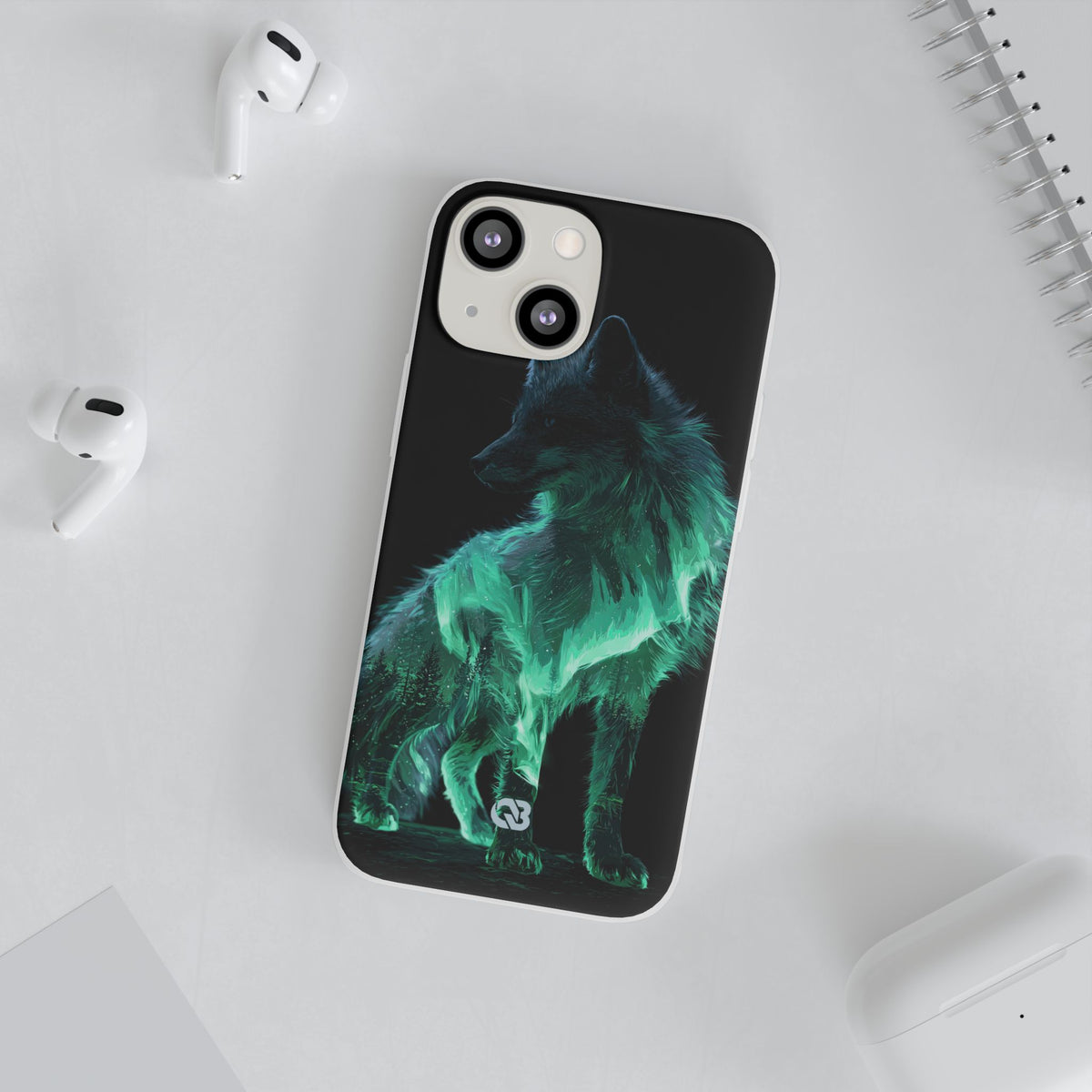 Nordic Aurora Fox · Lite Phone Case for iPhone ·  Teal