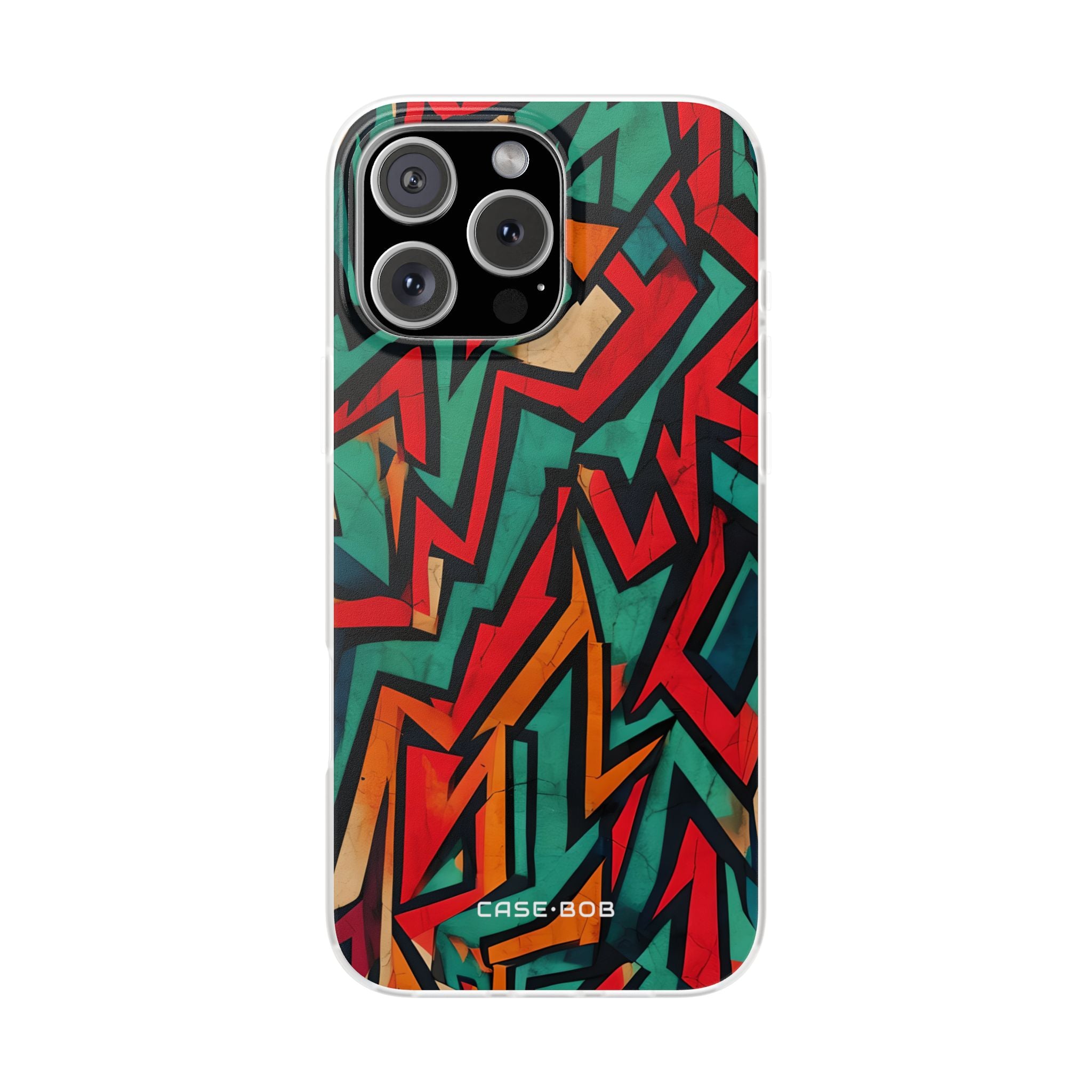 Crimson Zickzack iPhone 16 Pro Max Case - Soft