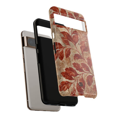 Terracotta Botanical Fresco · Tough Phone Case for Pixel ·  Red