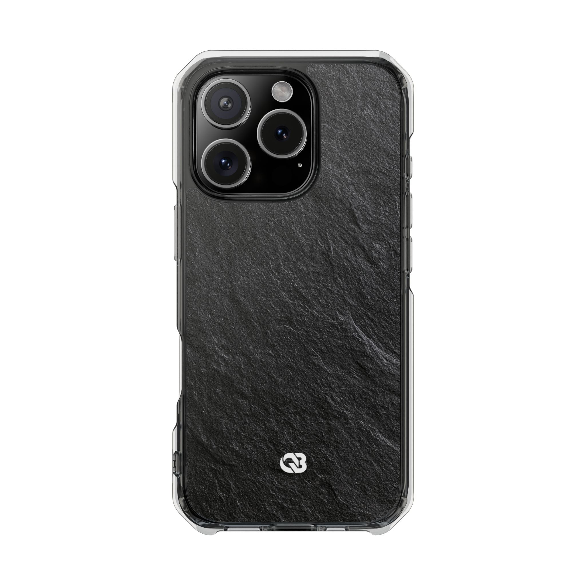 Black Impact MagSafe Phone Case for iPhone - Raw Obsidian Slate