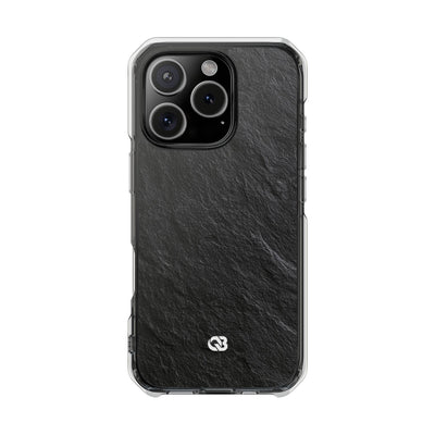 Black Impact MagSafe Phone Case for iPhone - Raw Obsidian Slate