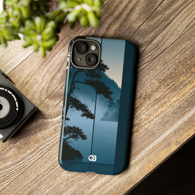 Misty Pine Horizon · Tough Phone Case for iPhone · Teal