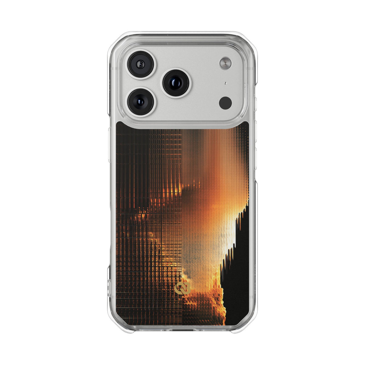 Luminous Grid · Clear Impact Magnetic Phone Case for iPhone · Black