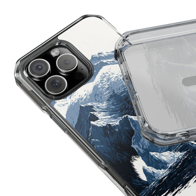 Fjord Summit Bear · Clear Impact Magnetic Phone Case for iPhone · Blue