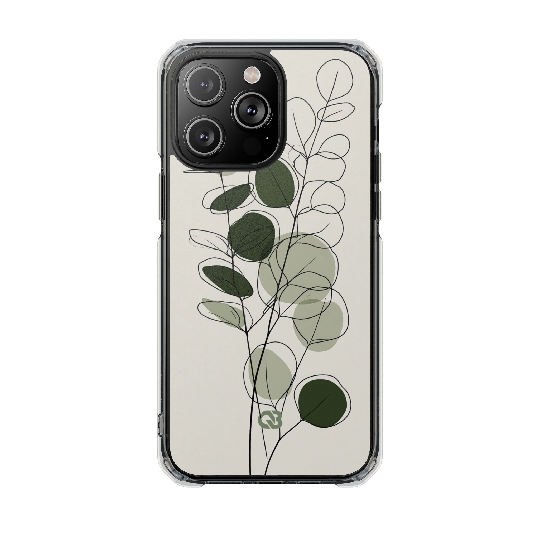 Green Impact MagSafe Phone Case for iPhone - Muted Eucalyptus Sketch
