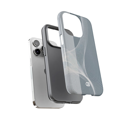 Grey Tough Phone Case for iPhone - Slate Mesh Horizon