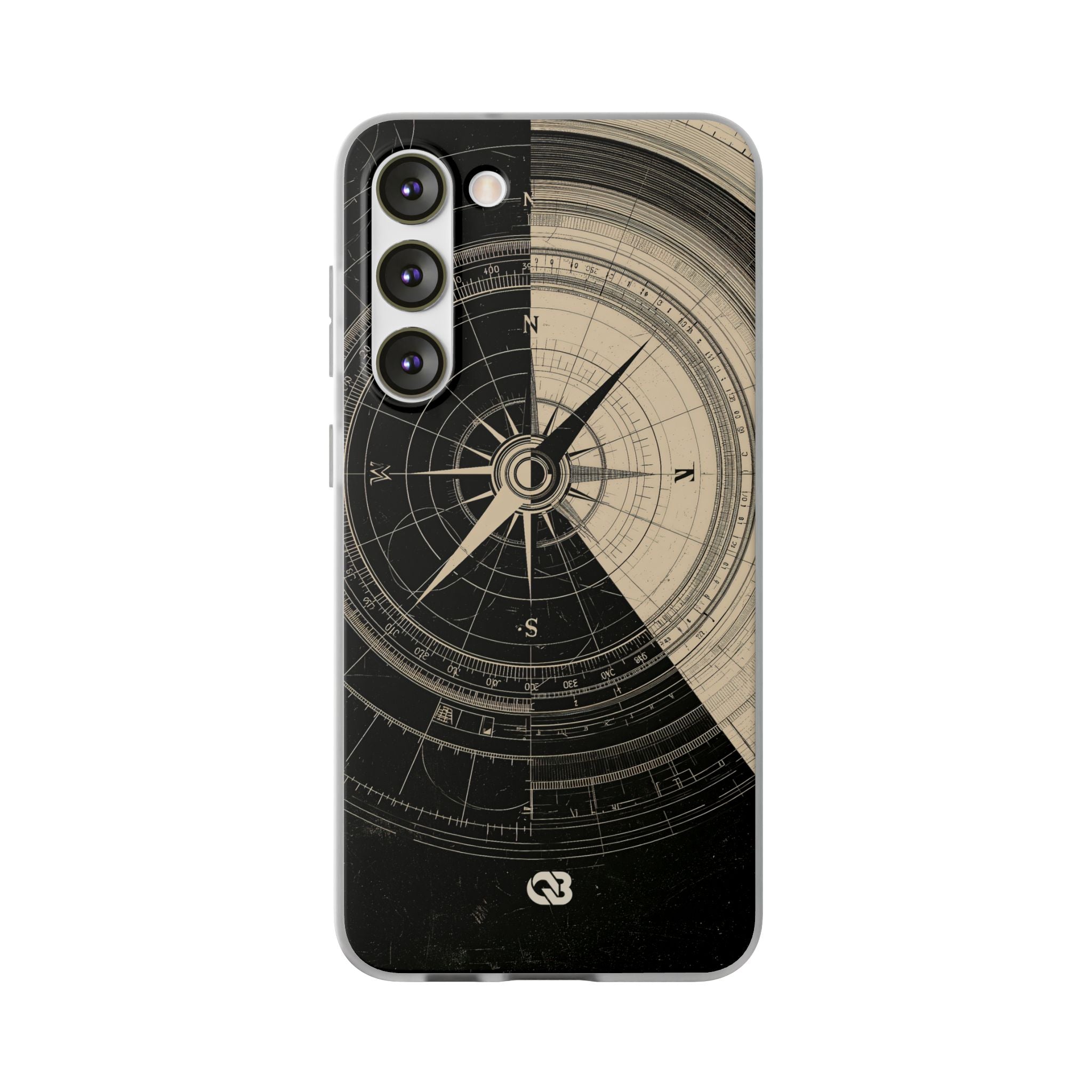 Beige Lite Phone Case for Samsung - Obsidian Nautical Blueprint