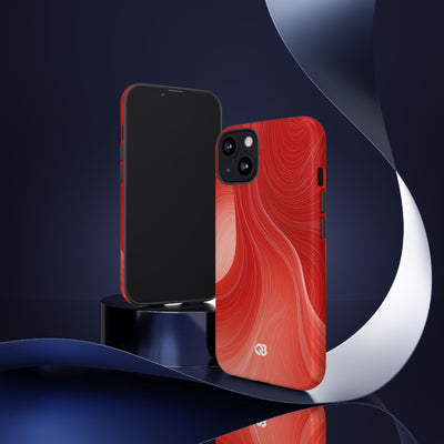 Crimson Contour · Tough Phone Case for iPhone · Red
