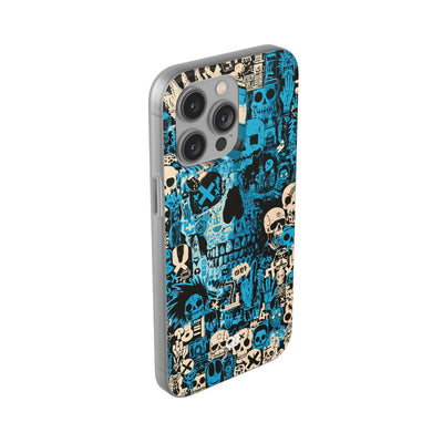 Electric Skull Graffiti · Lite Phone Case for iPhone ·  Blue