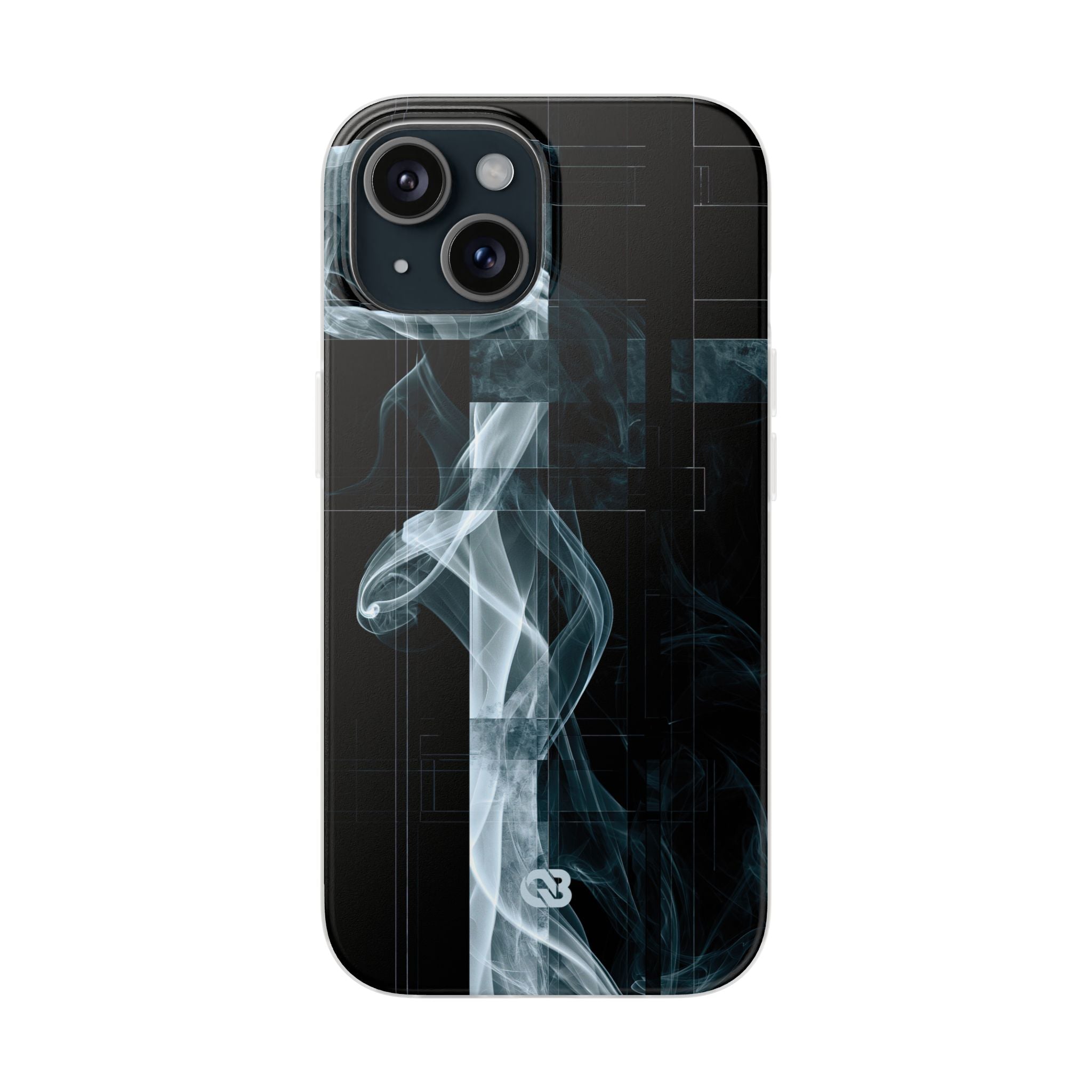 Black Lite Phone Case for iPhone - Arctic Vapor Grid