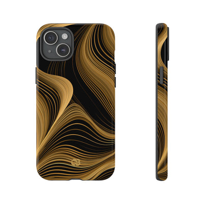 Gold Tough Phone Case for iPhone - Molten Copper Strands