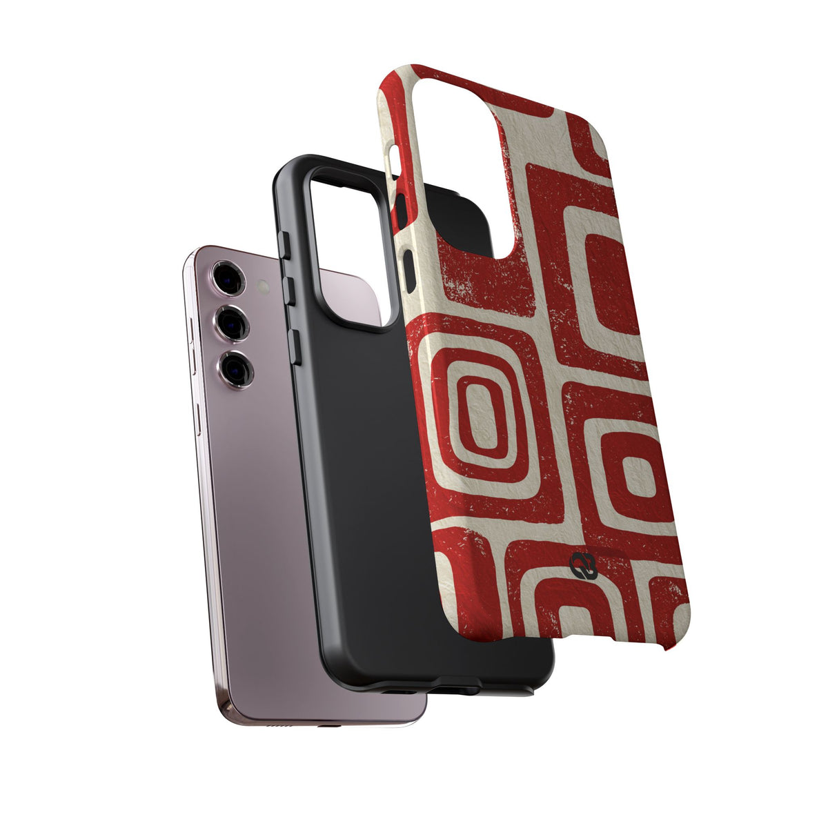 Vermilion Block Motif · Tough Phone Case for Samsung · Red