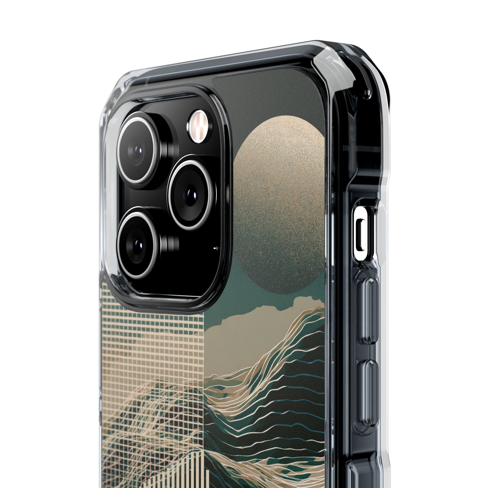 Green Impact MagSafe Phone Case for iPhone - Lunar Moss Topography