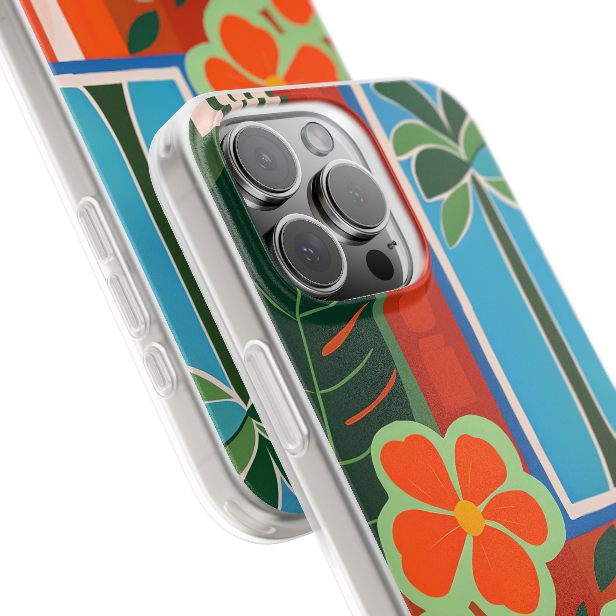 Vivid Jungle Collage · Soft Case dla iPhone