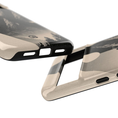 Beige Tough Phone Case for Google Pixel - Obsidian Summit Parchment