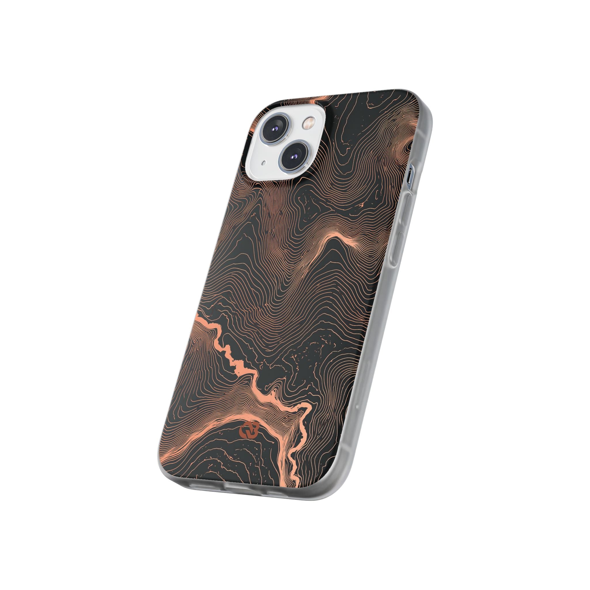 Orange Lite Phone Case for iPhone - Salmon Ridge Topo
