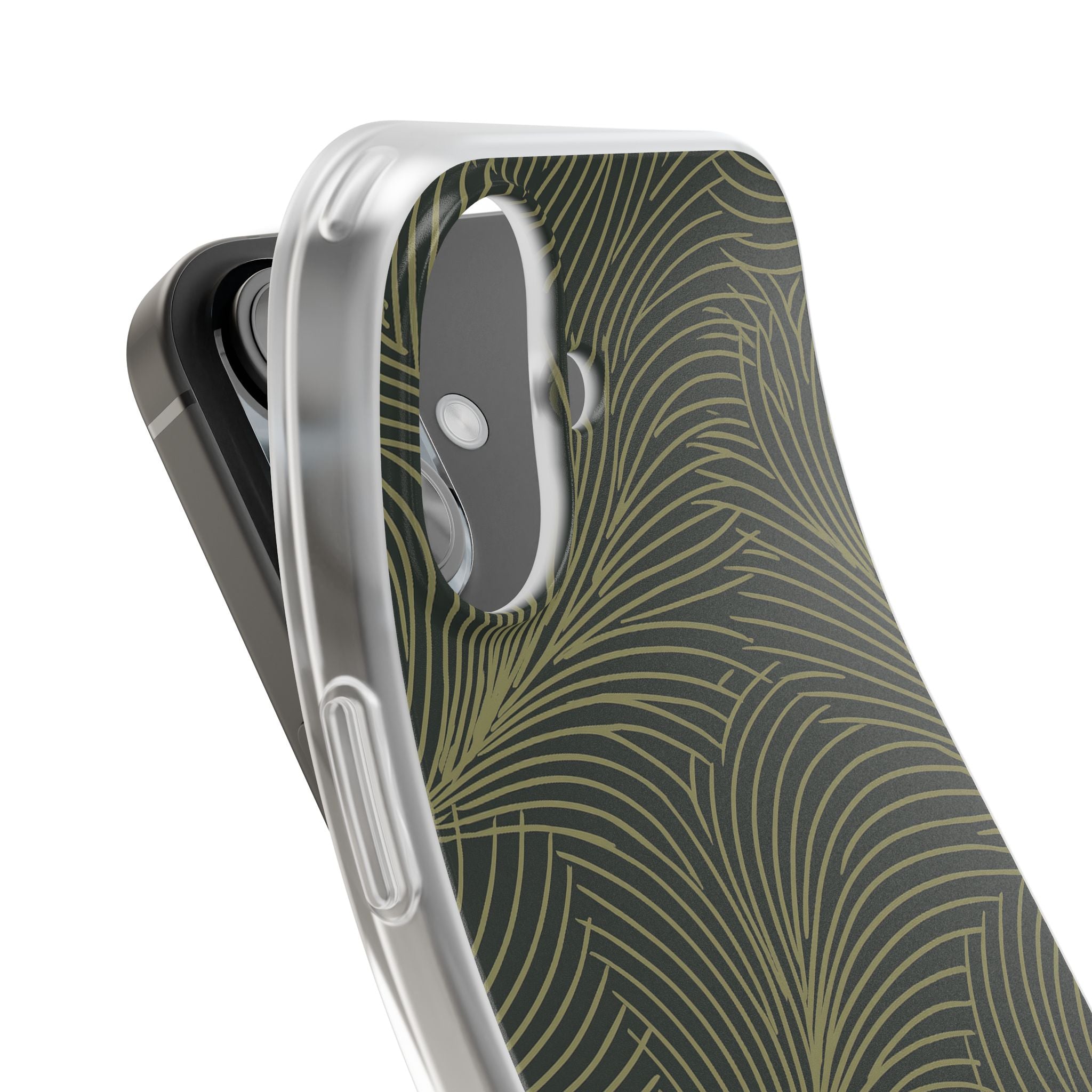 Green Lite Phone Case for iPhone - Dark Olive Plume
