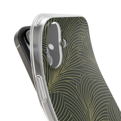 Green Lite Phone Case for iPhone - Dark Olive Plume