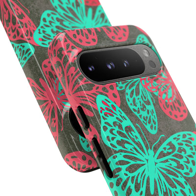 Electric Papillon · Tough Phone Case for Pixel ·  Pink