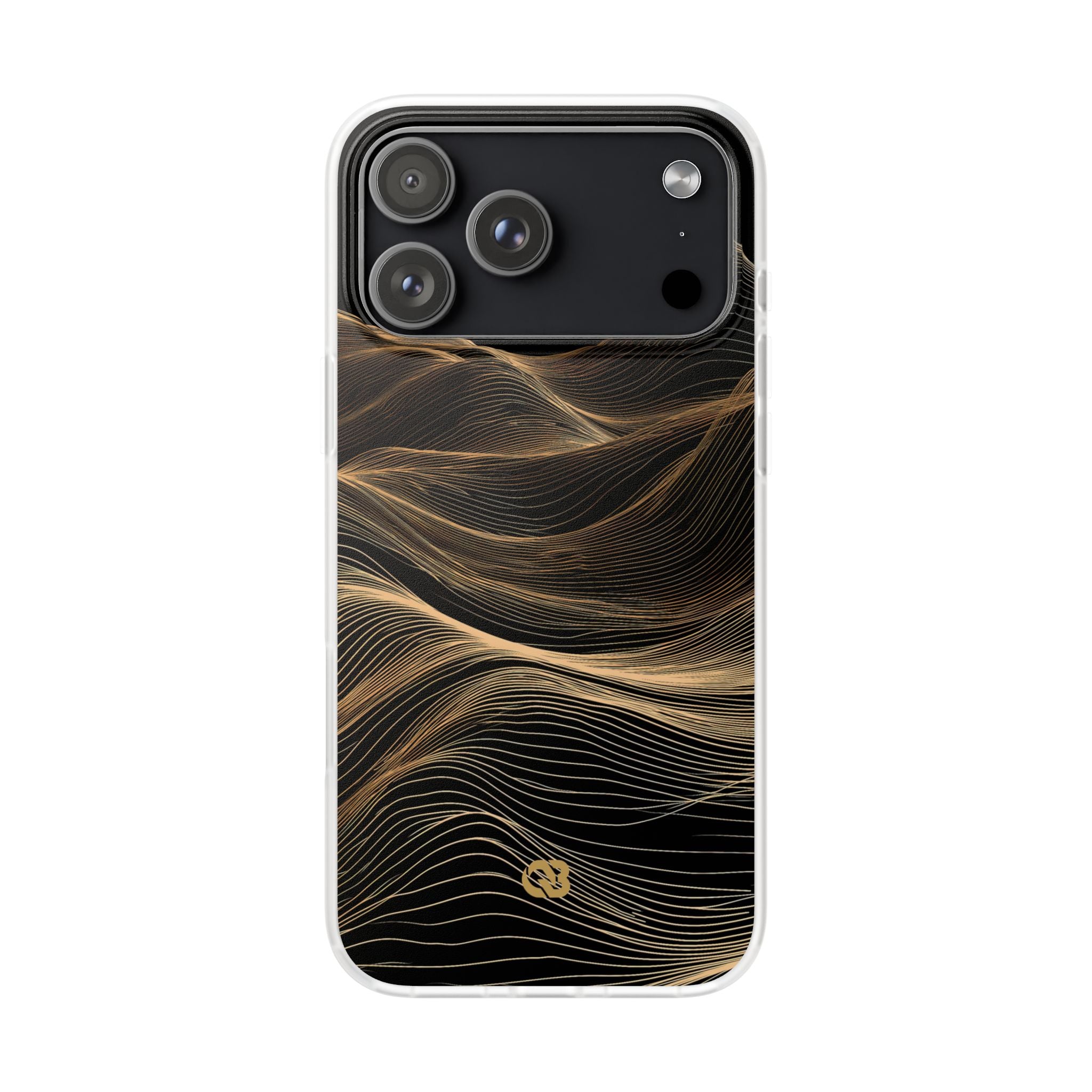 Black Lite Phone Case for iPhone - Copper Topo Ridge