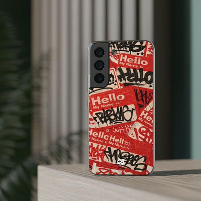 Slap Tag Collage · Lite Phone Case for Samsung · Red