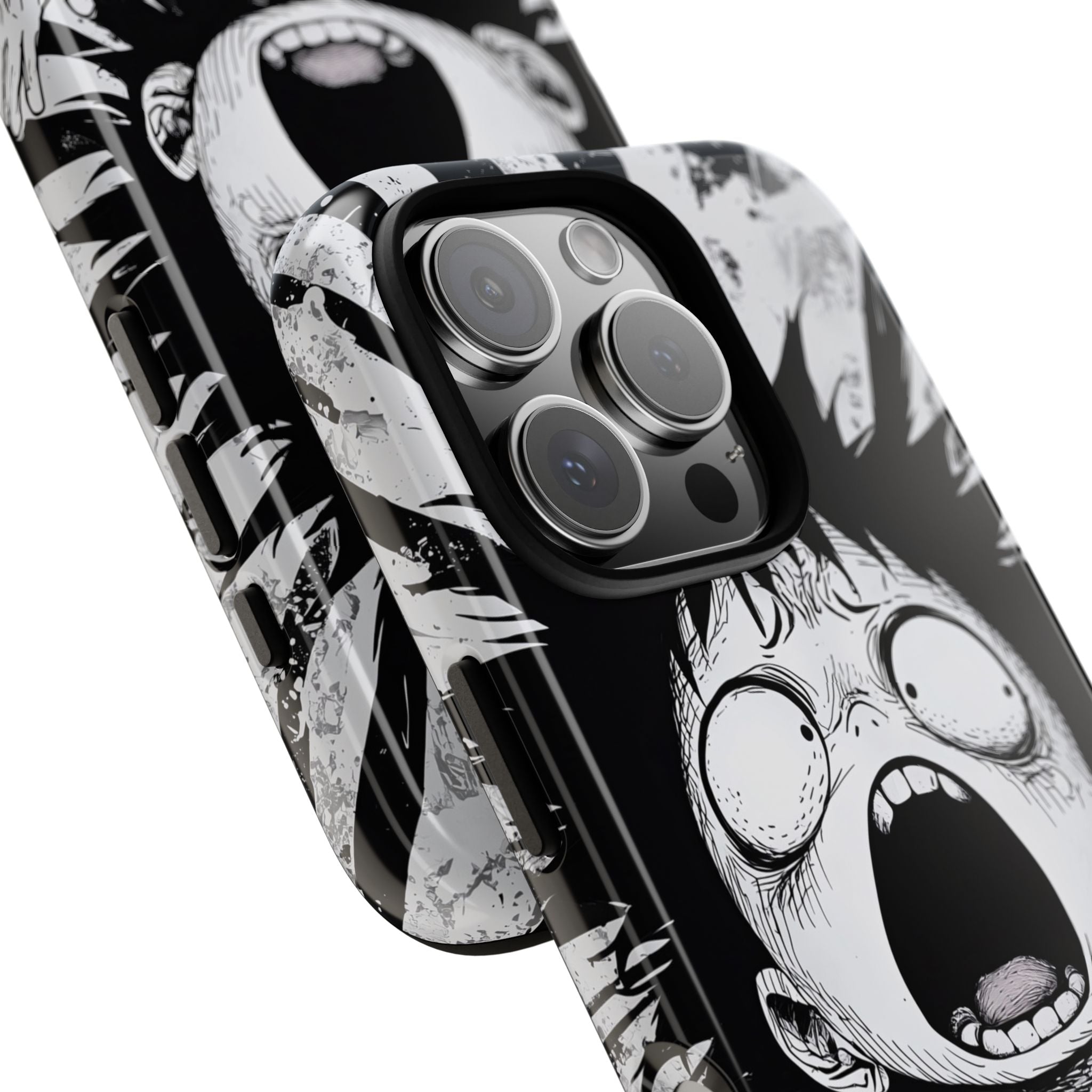 Chaotic Monochrome Scream · Tough Fundas para teléfono para iPhone