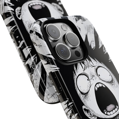 Chaotic Monochrome Scream · Tough Fundas para teléfono para iPhone