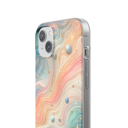 Iridescent Swirls iPhone 14 Plus Case - Soft