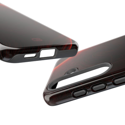 Red Tough Phone Case for Samsung - Crimson Flare Flux