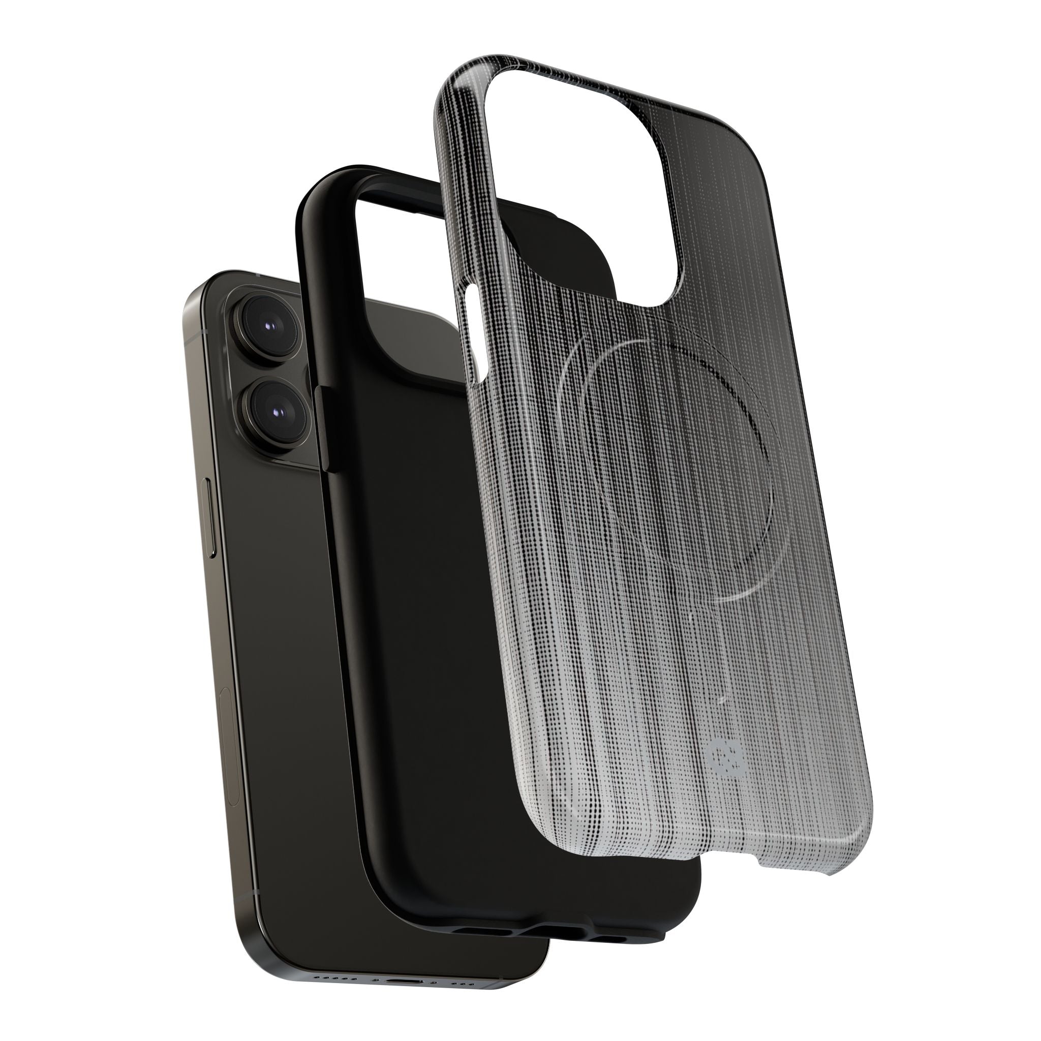 Grey Tough 2.0 Magsafe Phone Case for iPhone - Static Vertical Dither