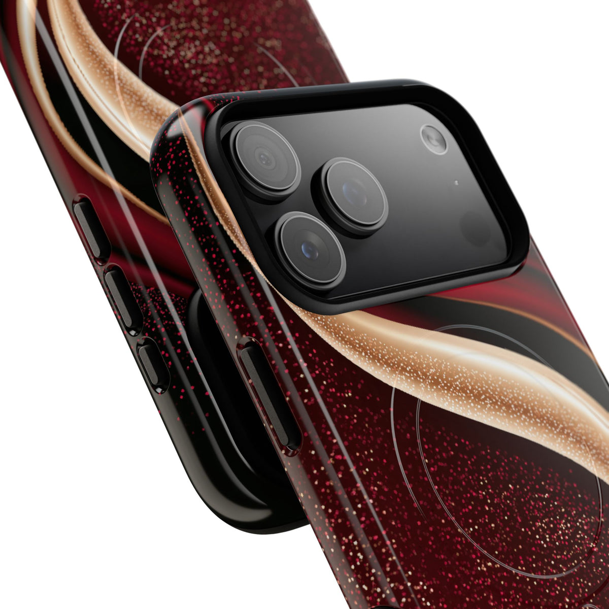 Gilded Crimson Flow · Tough 2.0 Magnetic Phone Case for iPhone · Red