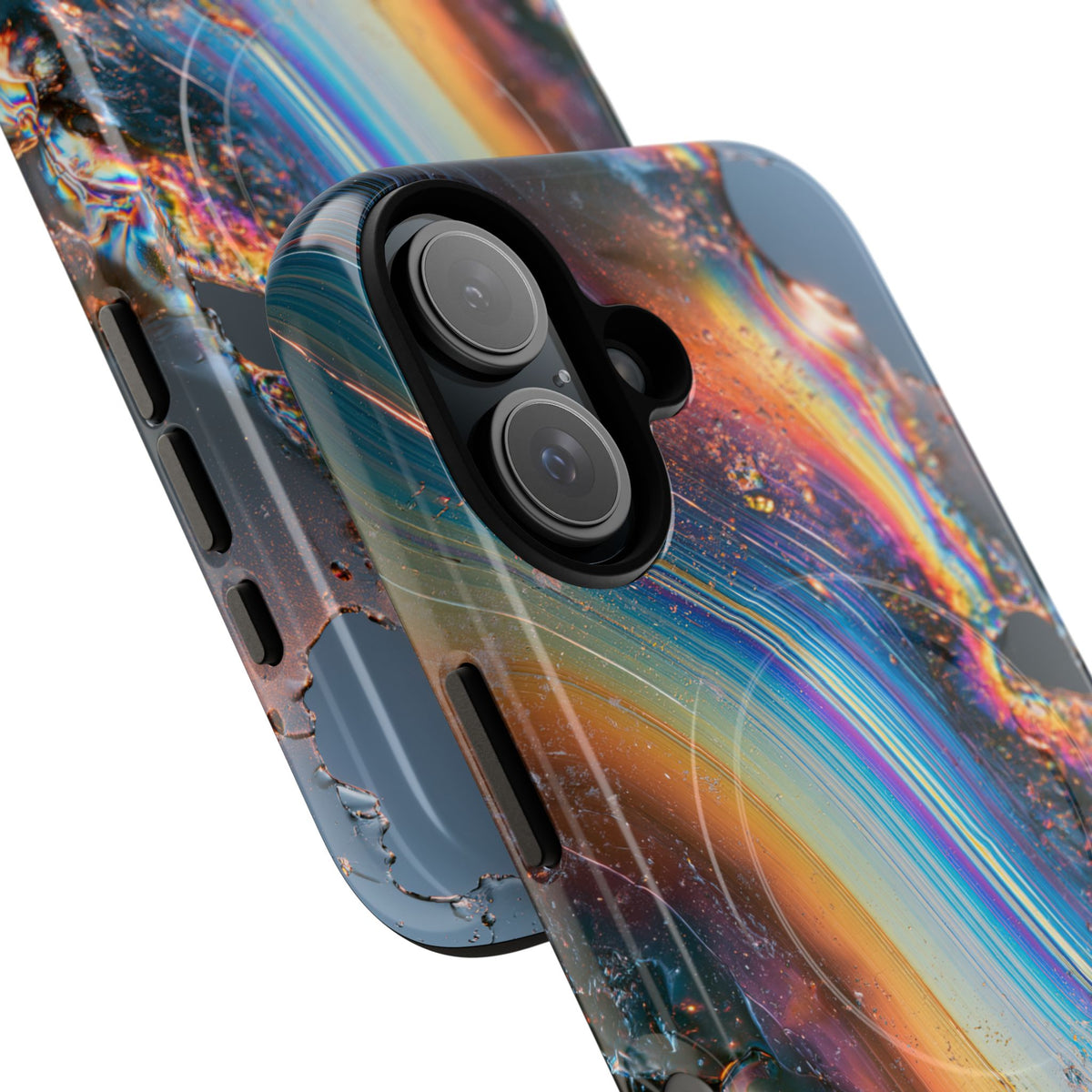 Prismatic Aura Flow · Tough 2.0 Magnetic Phone Case for iPhone · Blue