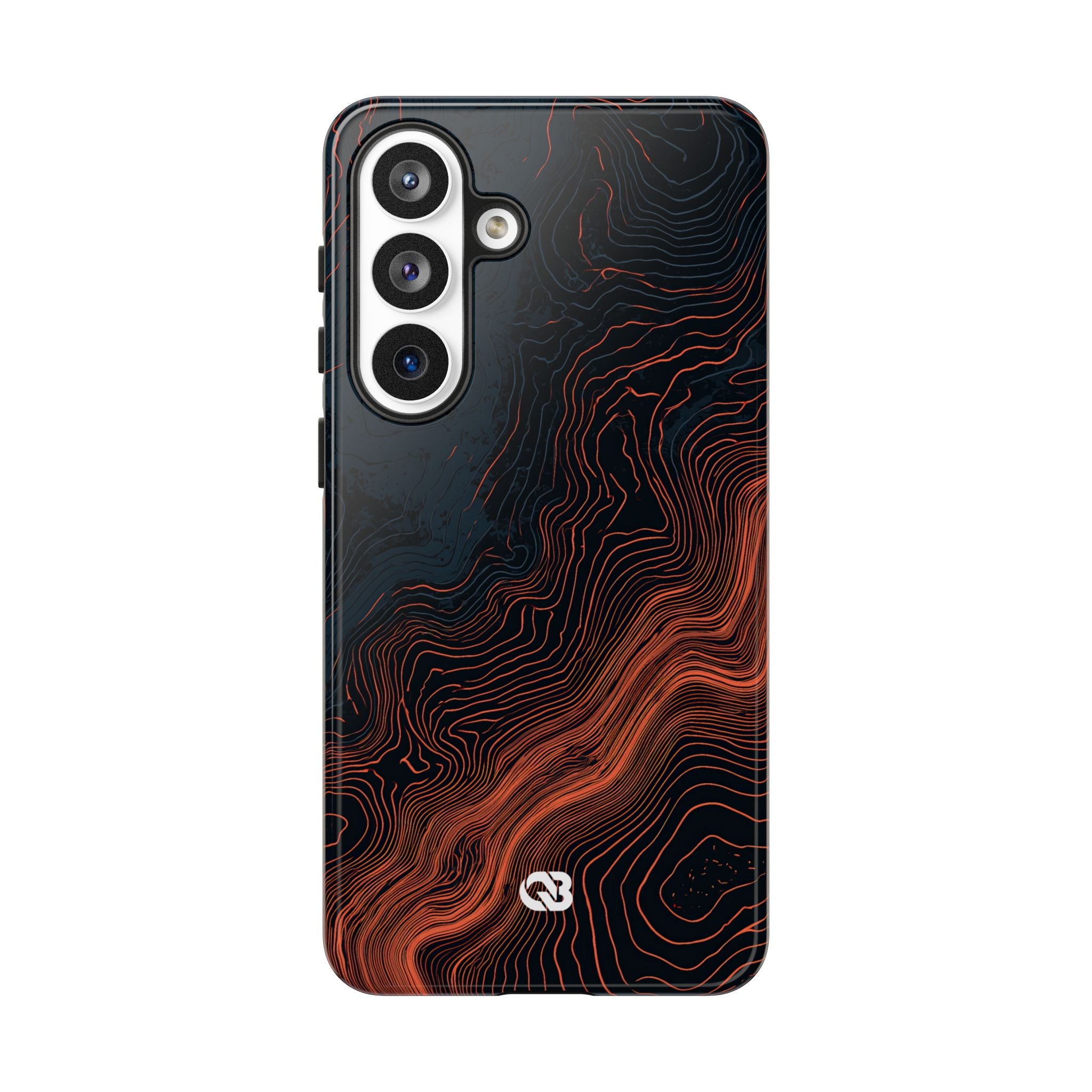 Black Tough Phone Case for Samsung - Volcanic Basalt Map