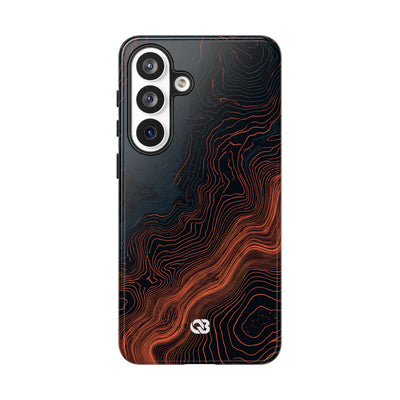 Black Tough Phone Case for Samsung - Volcanic Basalt Map