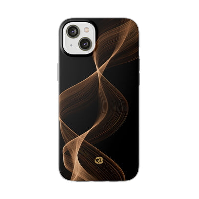 Amber Contour Flow · Lite Phone Case for iPhone ·  Black