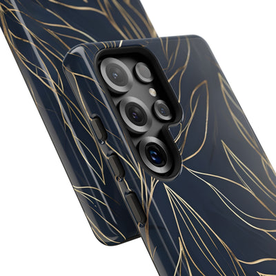 Gilded Navy Foliage · Tough Etui na telefon dla Samsung