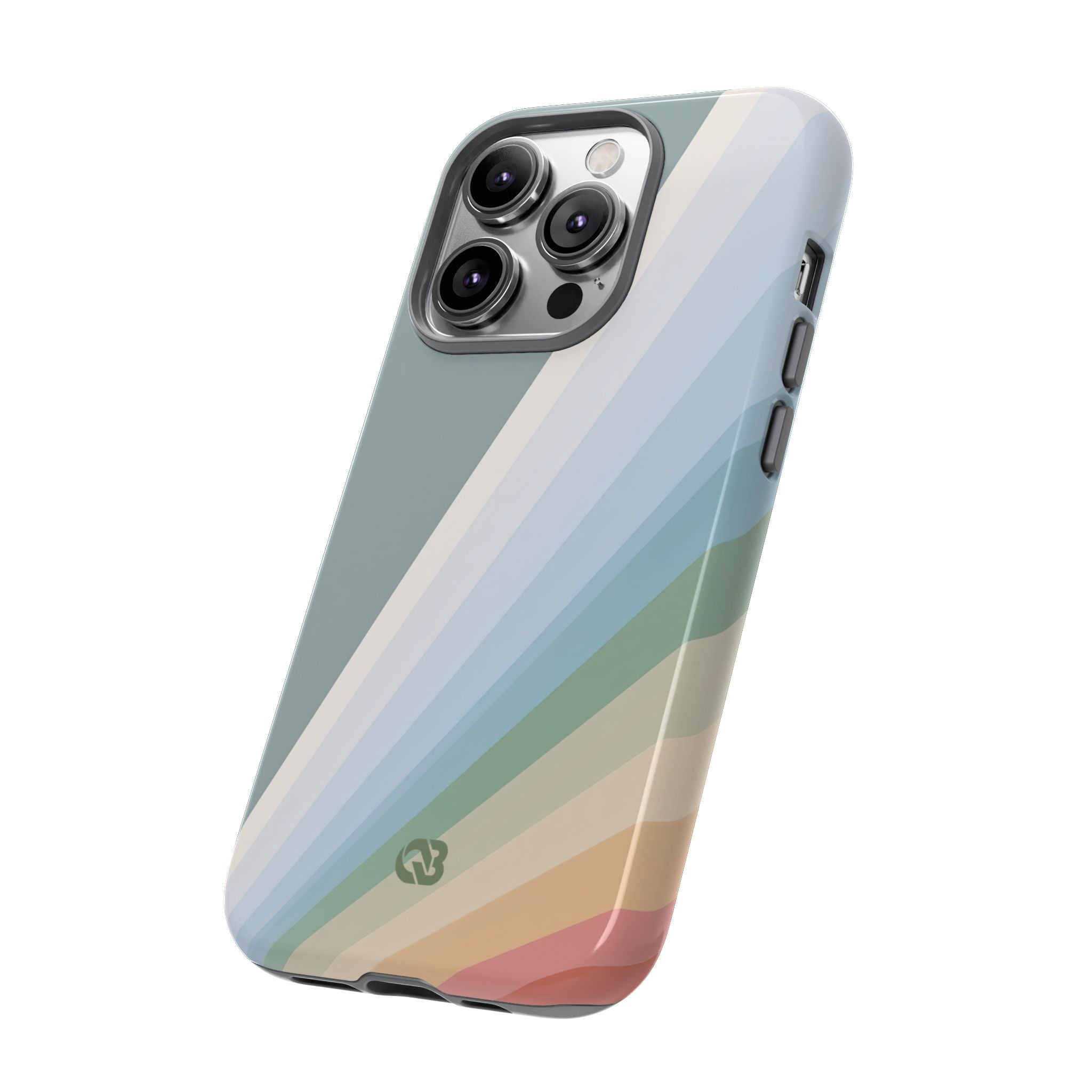 Green Tough Phone Case for iPhone - Sage Prism Beam
