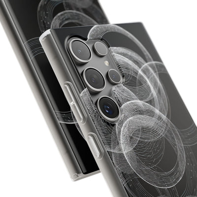 Black Lite Phone Case for Samsung - Kinetic Wireframe Orbit