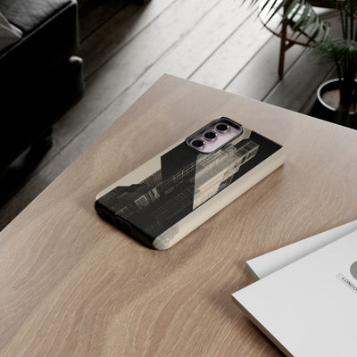 Beige Tough Phone Case for Samsung - Monolith Urban Grid