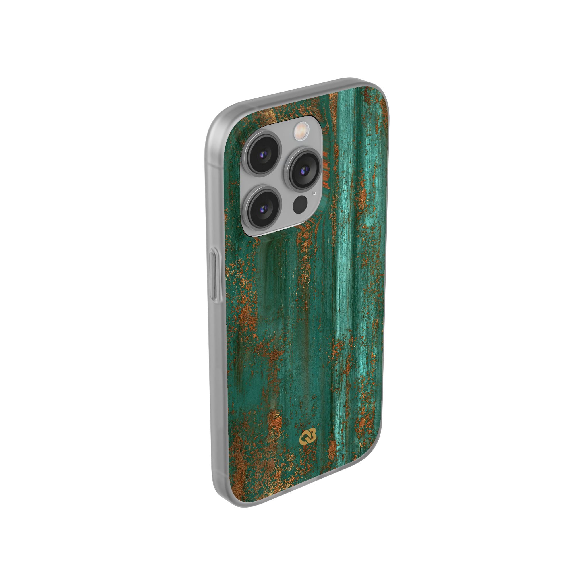 Teal Lite Phone Case for iPhone - Verdigris Copper Siding