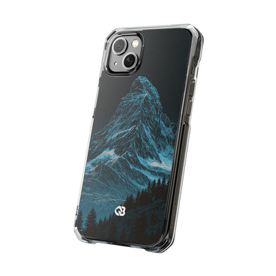 Glacial Alpine Peak · Clear Impact Magnetic Phone Case for iPhone · Blue