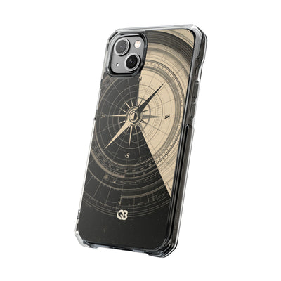 Beige Impact MagSafe Phone Case for iPhone - Obsidian Nautical Blueprint