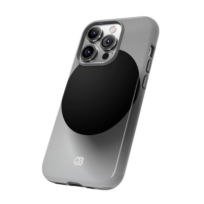 Grey Tough Phone Case for iPhone - Matte Onyx Sphere