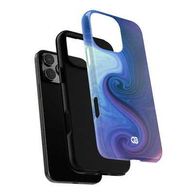 Azure Fluid Swirl · Tough Phone Case for iPhone · Blue