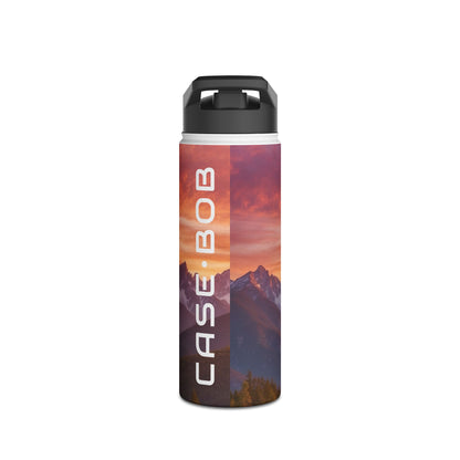 Mountain Bloom Twilight - Stainless Steel Water Bottle