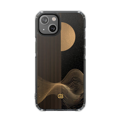 Gold Impact MagSafe Phone Case for iPhone - Gilded Obsidian Dunes
